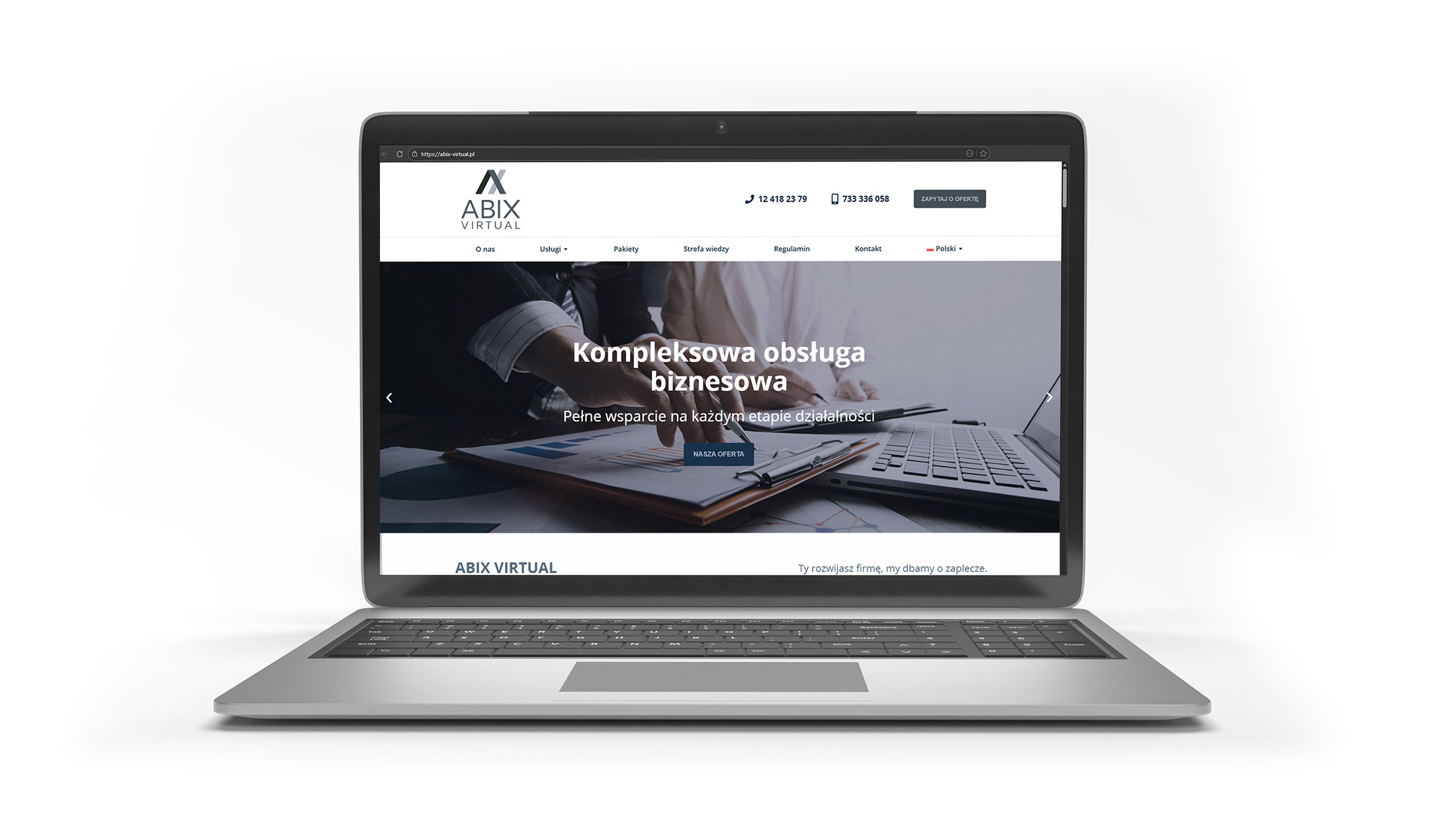 Abix Virtual strona internetowa